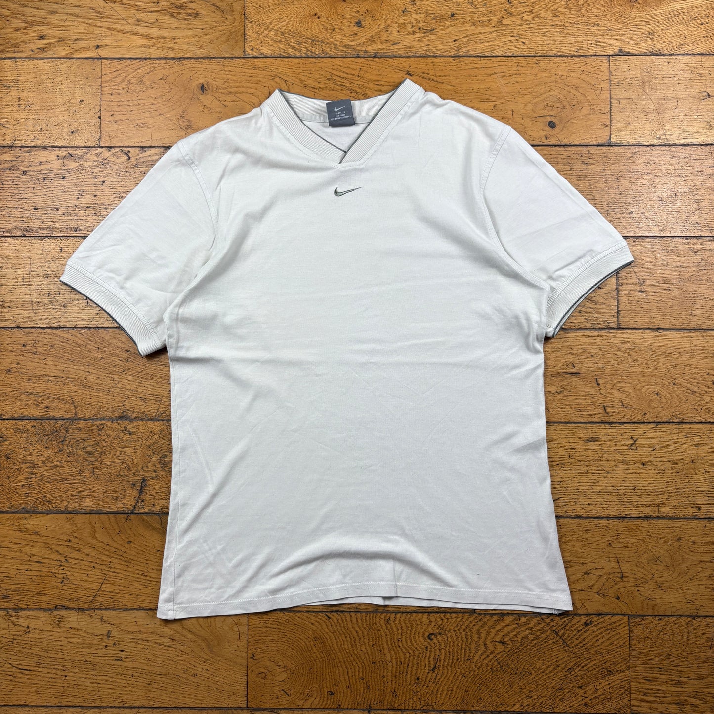 Vintage Nike Centre Swoosh Embroidered White T-Shirt - M