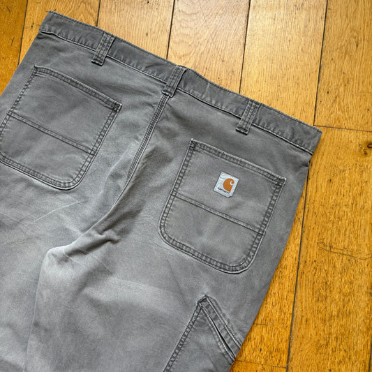 Vintage Carhartt Workwear Carpenter Grey Baggy Trousers - 40