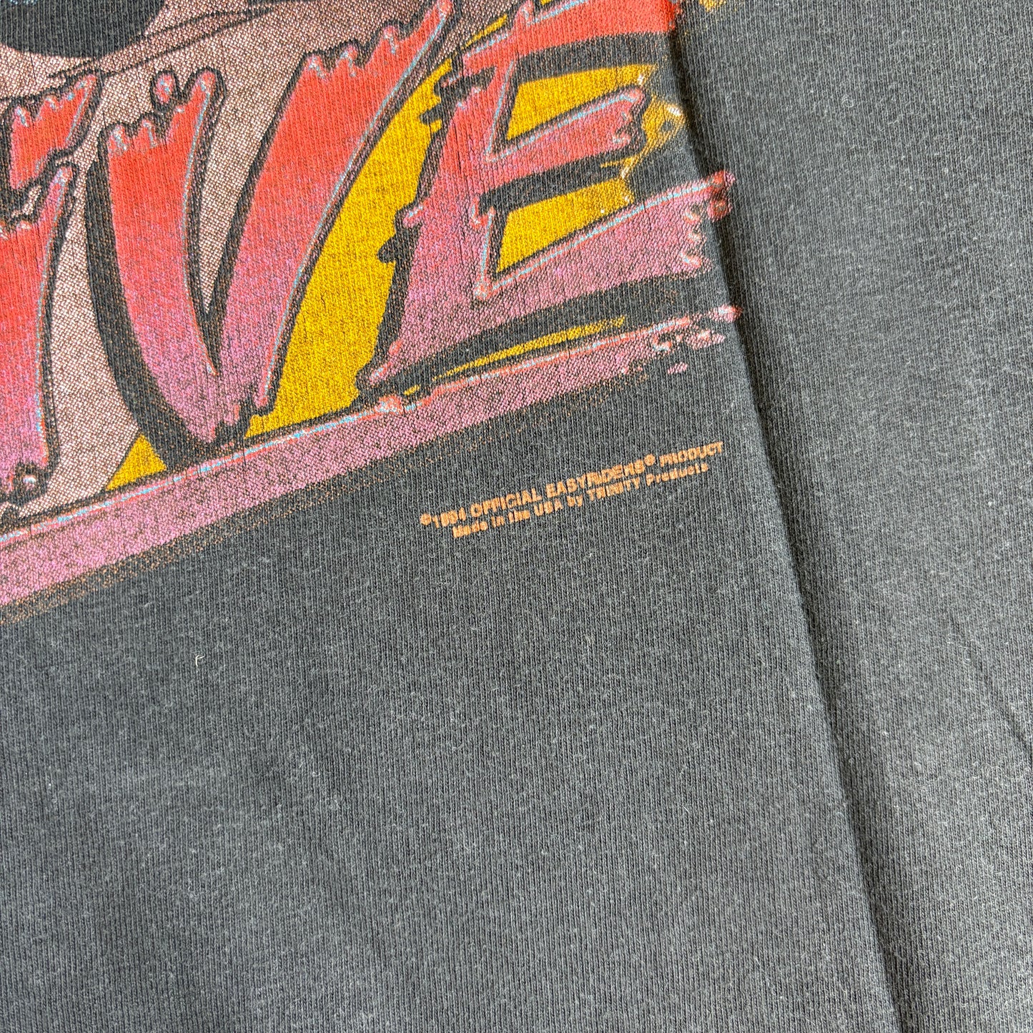 Vintage 1994 Easy Riders Motorbike Single Stitch Black Graphic T-Shirt - S