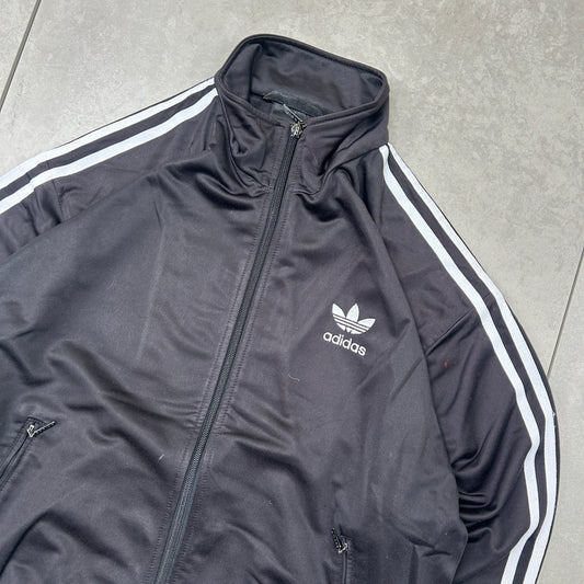 Vintage 80s Adidas Black Tracksuit Track Shell Windbreaker Jacket - L