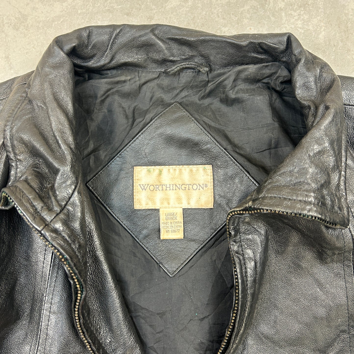 Vintage Aviator Pilot Flight Style Black Genuine Leather Bomber Jacket - L