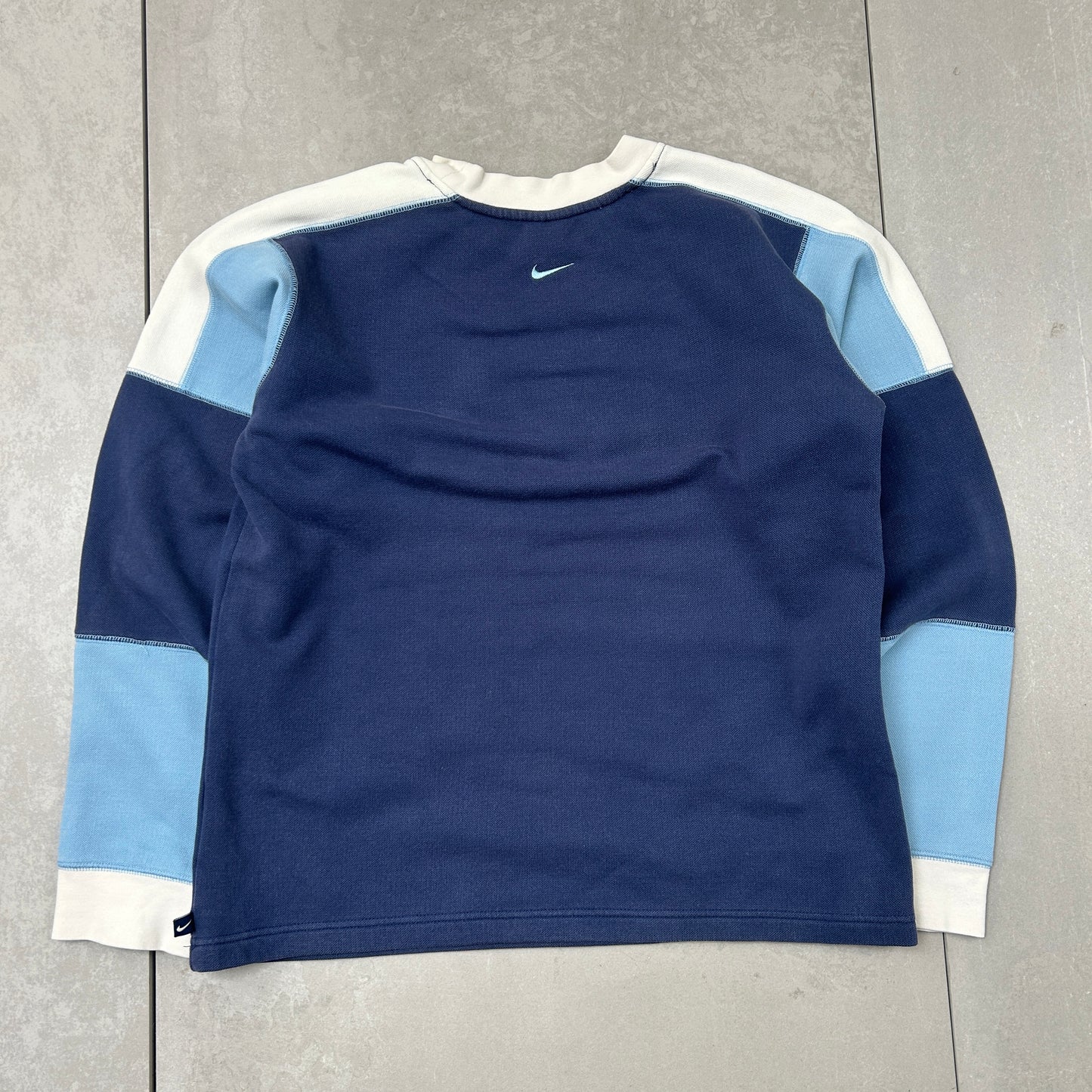 Vintage Nike Athletics Embroidered Blue Sweatshirt - S
