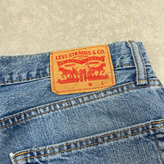 Vintage Levis 505 Blue Baggy Denim Shorts - 32