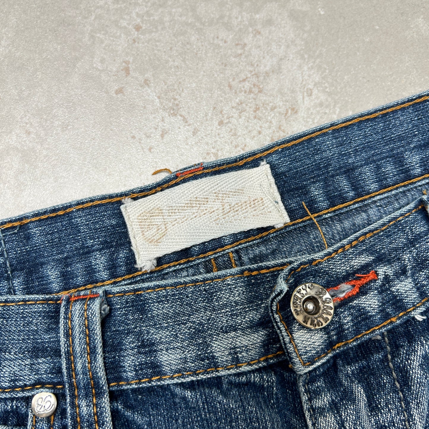 Vintage Embroidered Hip Hop Blue Baggy Shorts Jorts - 36