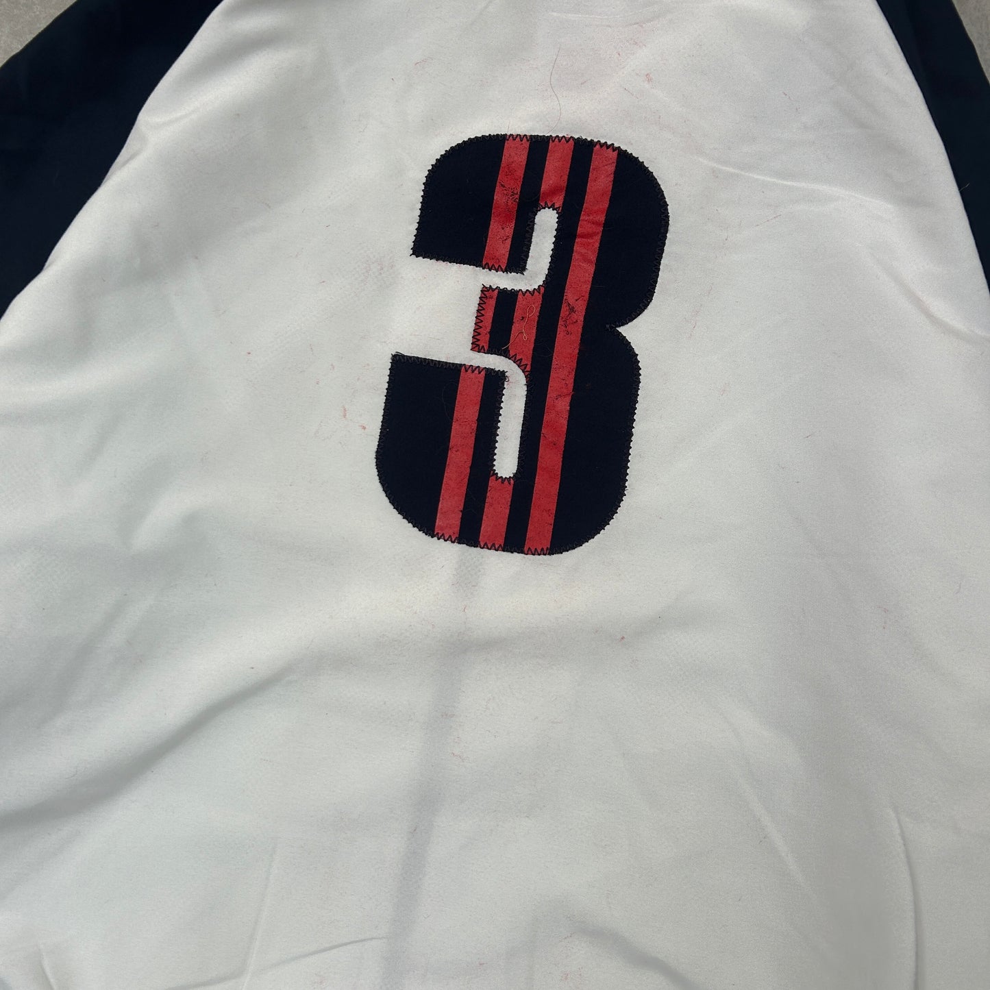 Vintage Adidas White Navy Tracksuit Track Shell Windbreaker Jacket - M