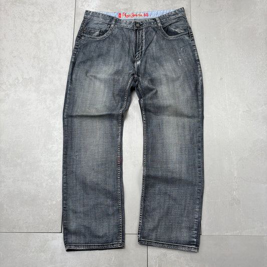 Vintage Pepe Jeans Embroidered Grey Hip Hop Baggy Jeans - 40