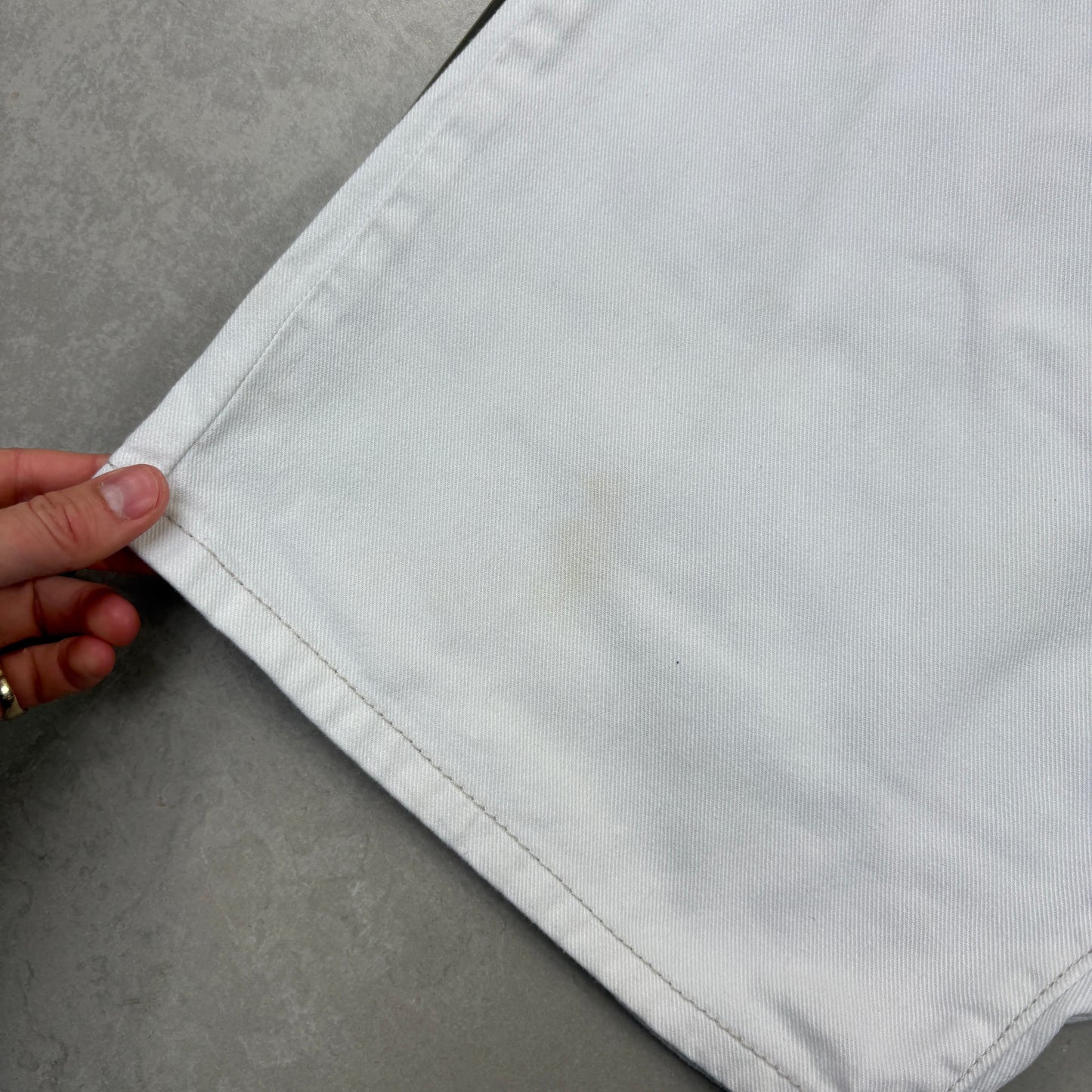 Vintage Levis 569 Baggy White Denim Shorts - 32