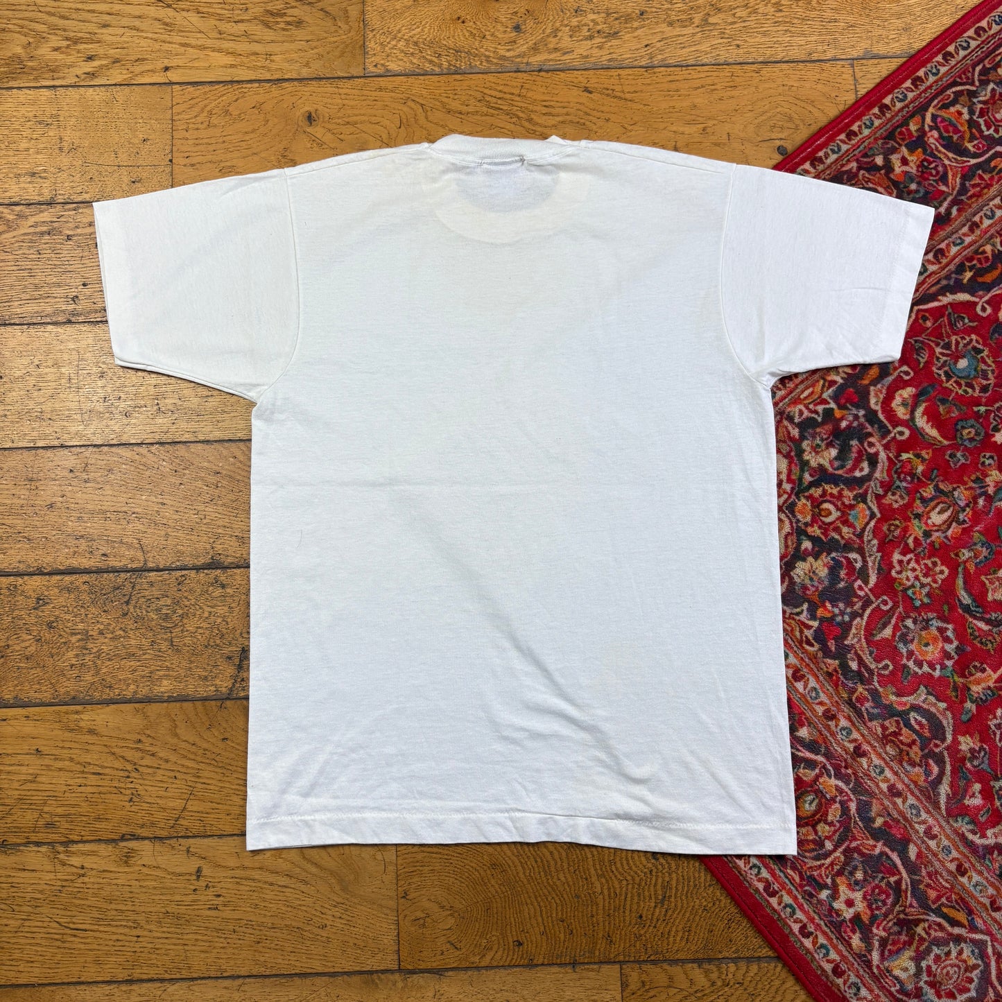 Vintage 90s Funny White Slogan Single Stitch Graphic T-Shirt - S