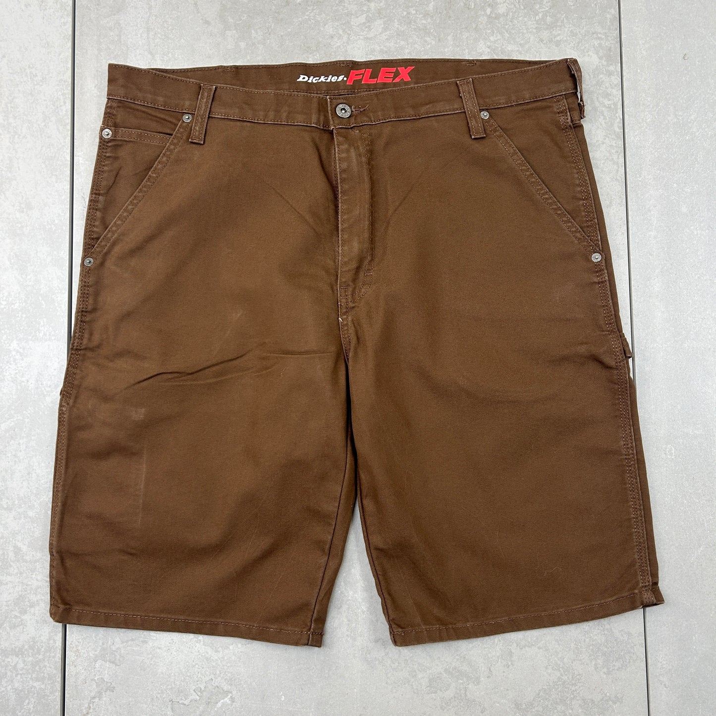 Vintage Dickies Workwear Carpenter Brown Baggy Shorts - 38