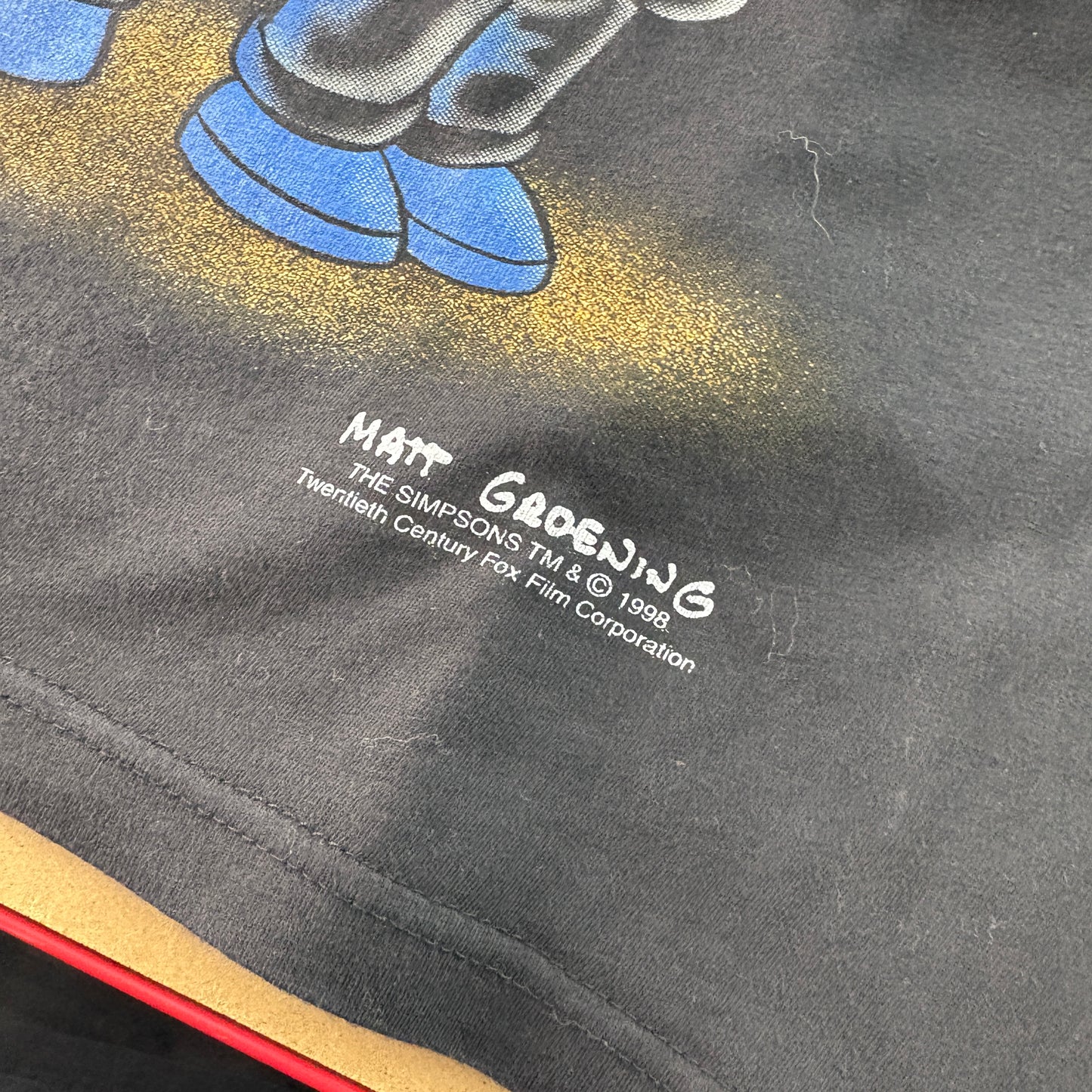 Vintage 1998 Simpsons Men in Black Single Stitch Graphic T-Shirt - L