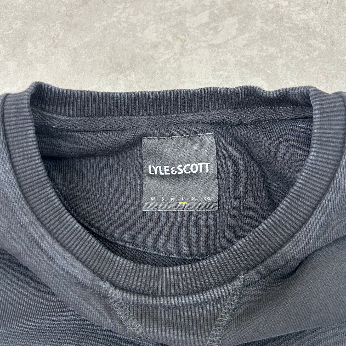 Vintage Lyle and Scott Black Embroidered Sweatshirt - L