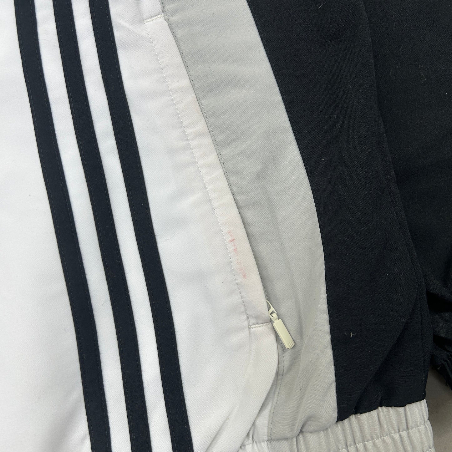 Vintage Adidas White Black Tracksuit Track Shell Windbreaker Jacket - L