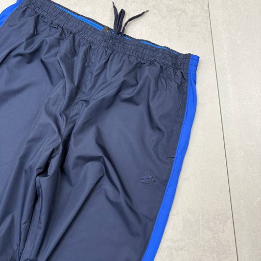 Vintage Starter Navy Baggy Tracksuit Sweatpants Track Pants Bottoms - L