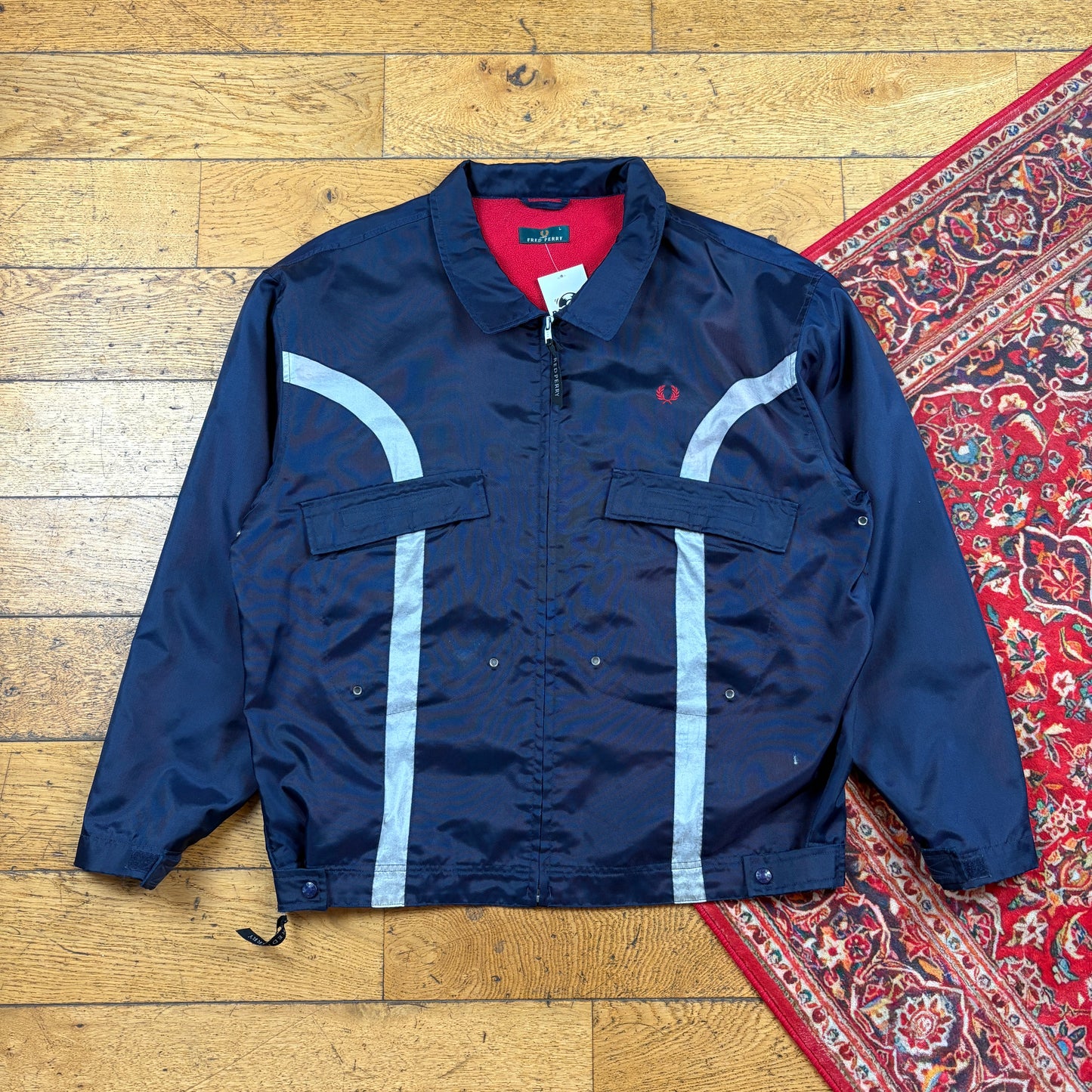 Vintage Fred Perry Navy Harrington Jacket - L