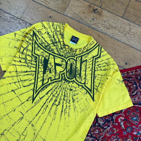 Vintage Tapout Tap Out Yellow Graphic T-Shirt - S