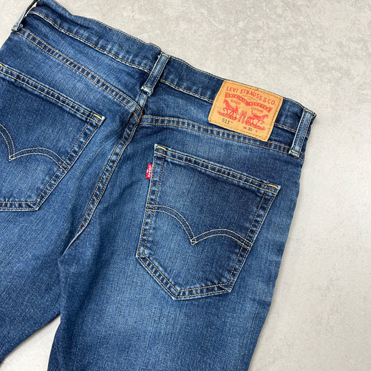 Vintage Levis 511 Slim Blue Denim Shorts - 31