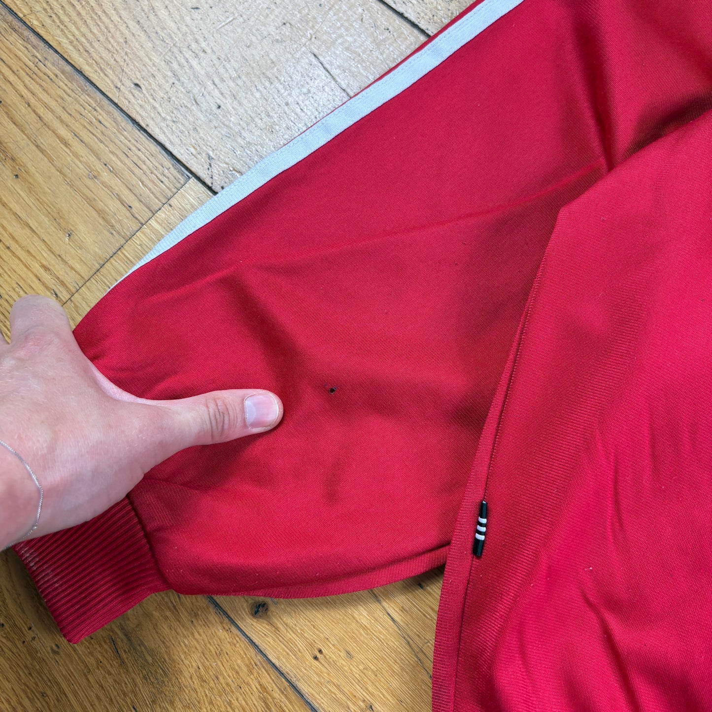 Vintage 80s Adidas Red Tracksuit Track Shell Windbreaker Jacket - XL