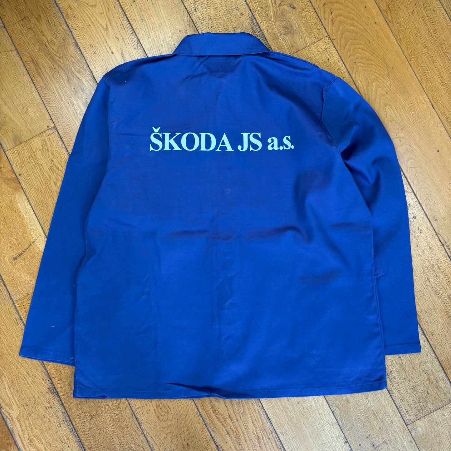 Vintage French Chore Workwear Jacket Blue Overcoat - XXL