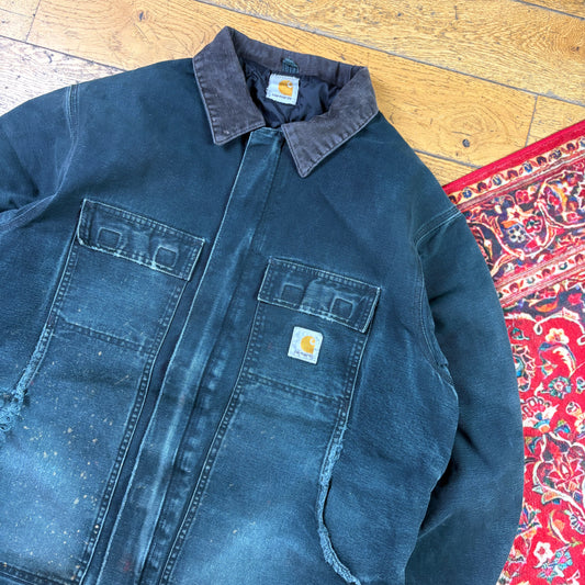 Vintage Carhartt Black Arctic Chore Workwear Jacket - XL