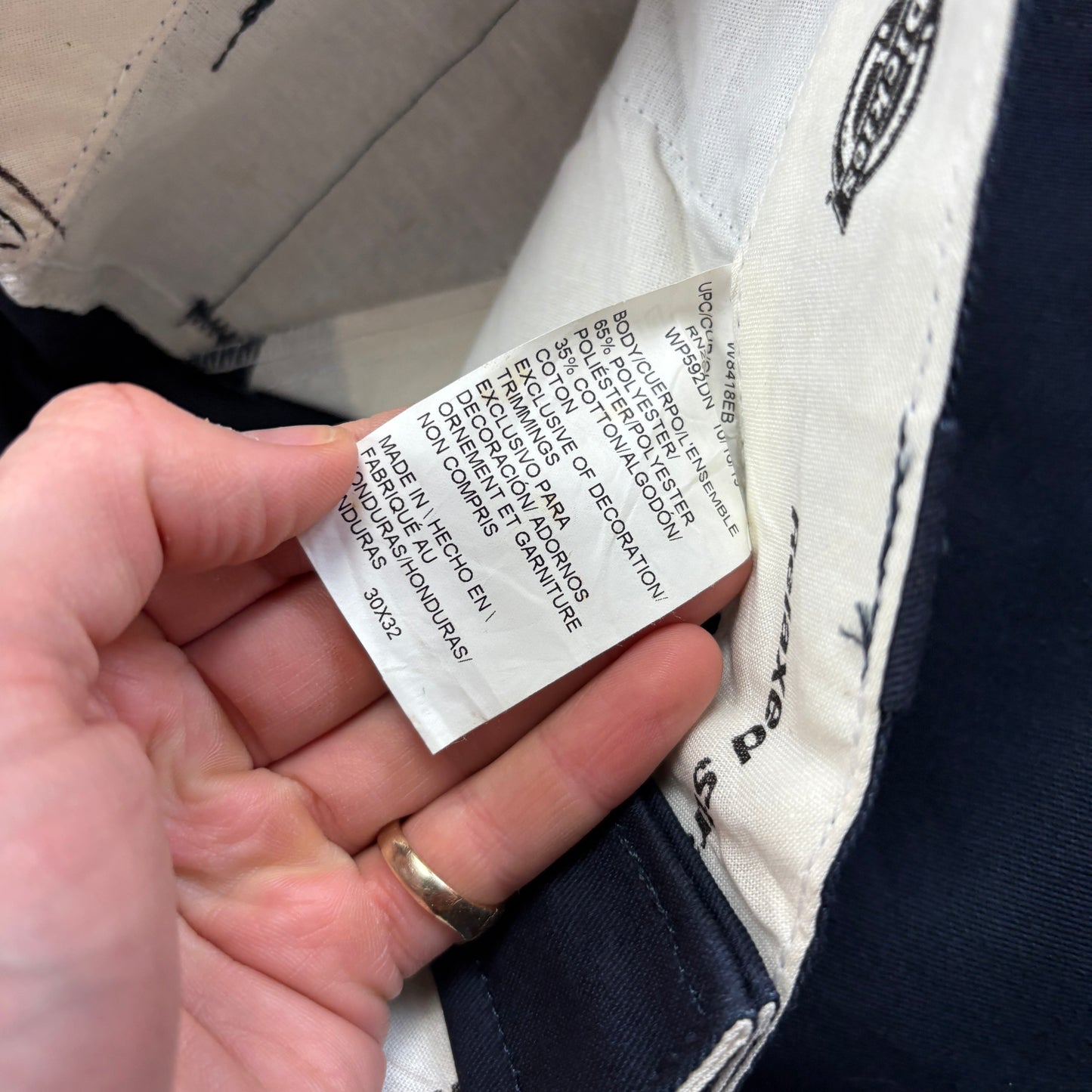 Vintage Dickies 874 Cargo Navy Vaggy Skate Trousers - 30