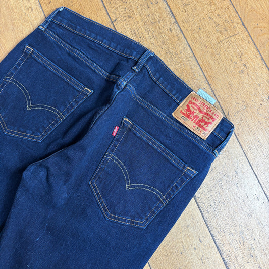 Vintage Levis 502 Straight Dark Blue Denim Jeans - 34