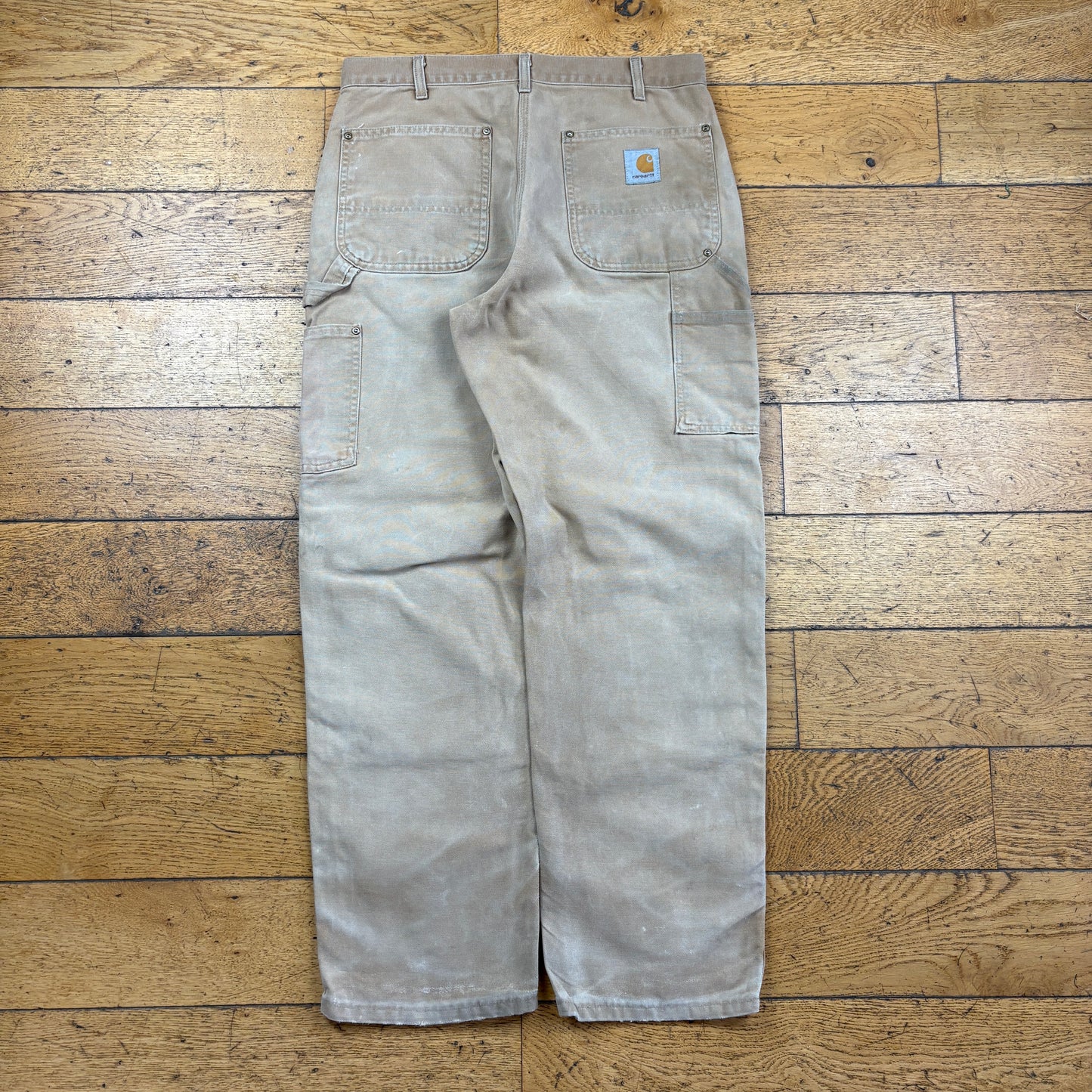 Vintage Carhartt Brown Double Knee Workwear Carpenter Baggy Trousers - 32