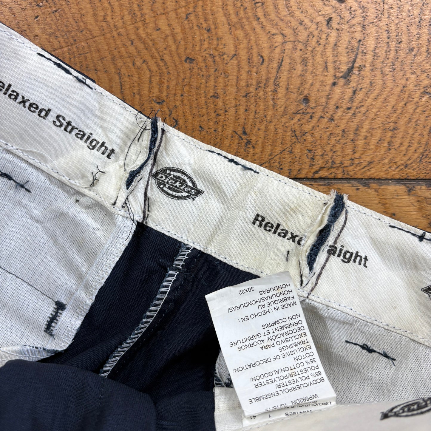 Vintage Dickies 874 Cargo Navy Vaggy Skate Trousers - 30