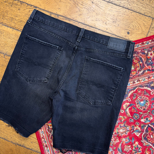 Vintage Levis Black Denim Shorts - 36