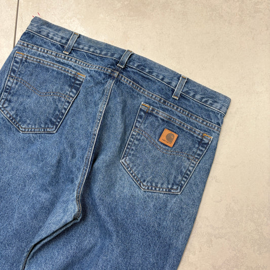 Vintage Carhartt Blue Workwear Carpenter Straight Jeans - 38