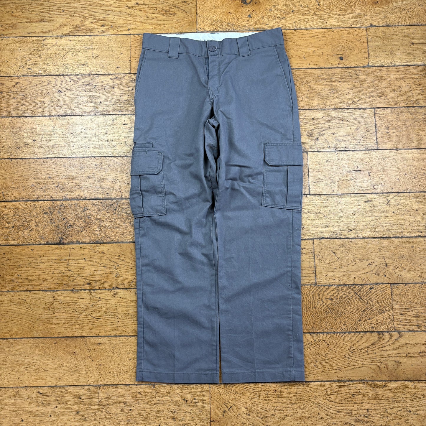Vintage Dickies 874 Grey Cargo Baggy Skate Trousers - 32