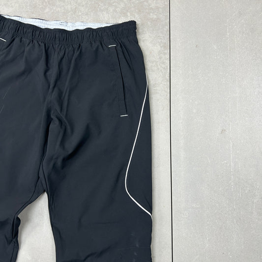 Vintage Adidas Black Nylon Baggy Tracksuit Track Pants Bottoms - M