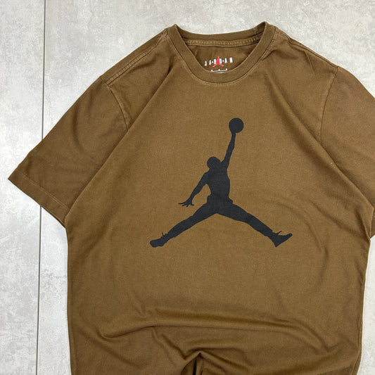 Vintage 00s Nike Jordan Brown T-Shirt - M