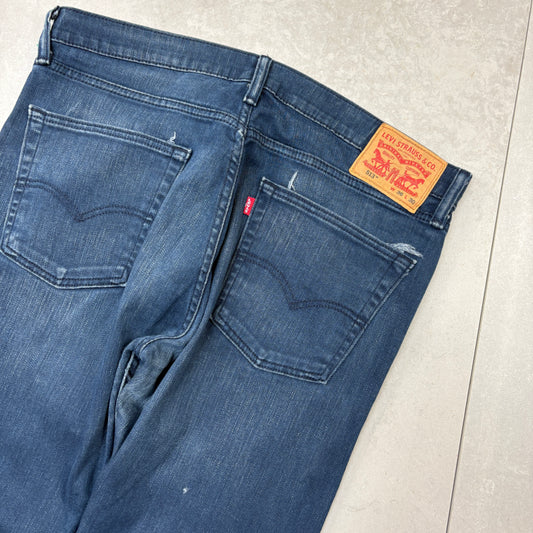 Vintage Levis 513 Straight Blue Denim Jeans - 36