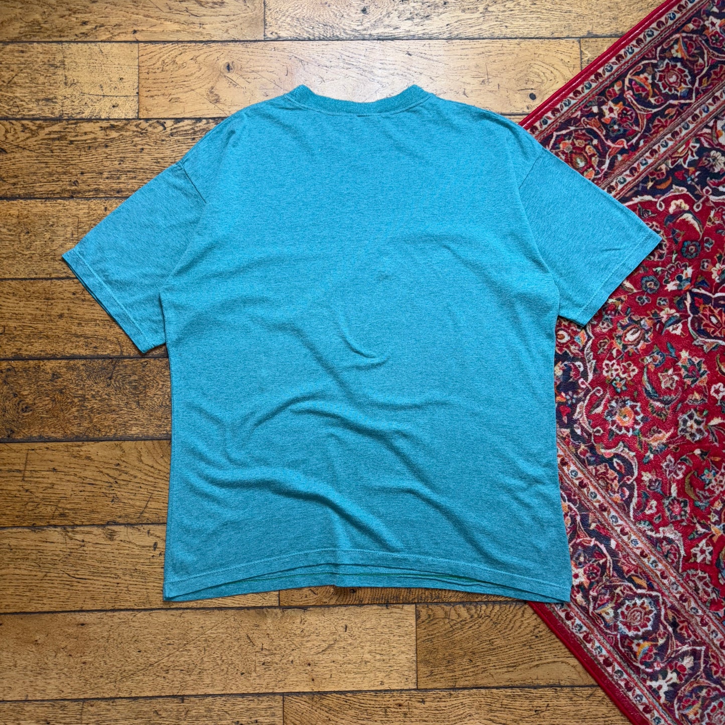 Vintage 90s NFL Miami Dolphins Blue Green Single Stitch Graphic T-Shirt - XL
