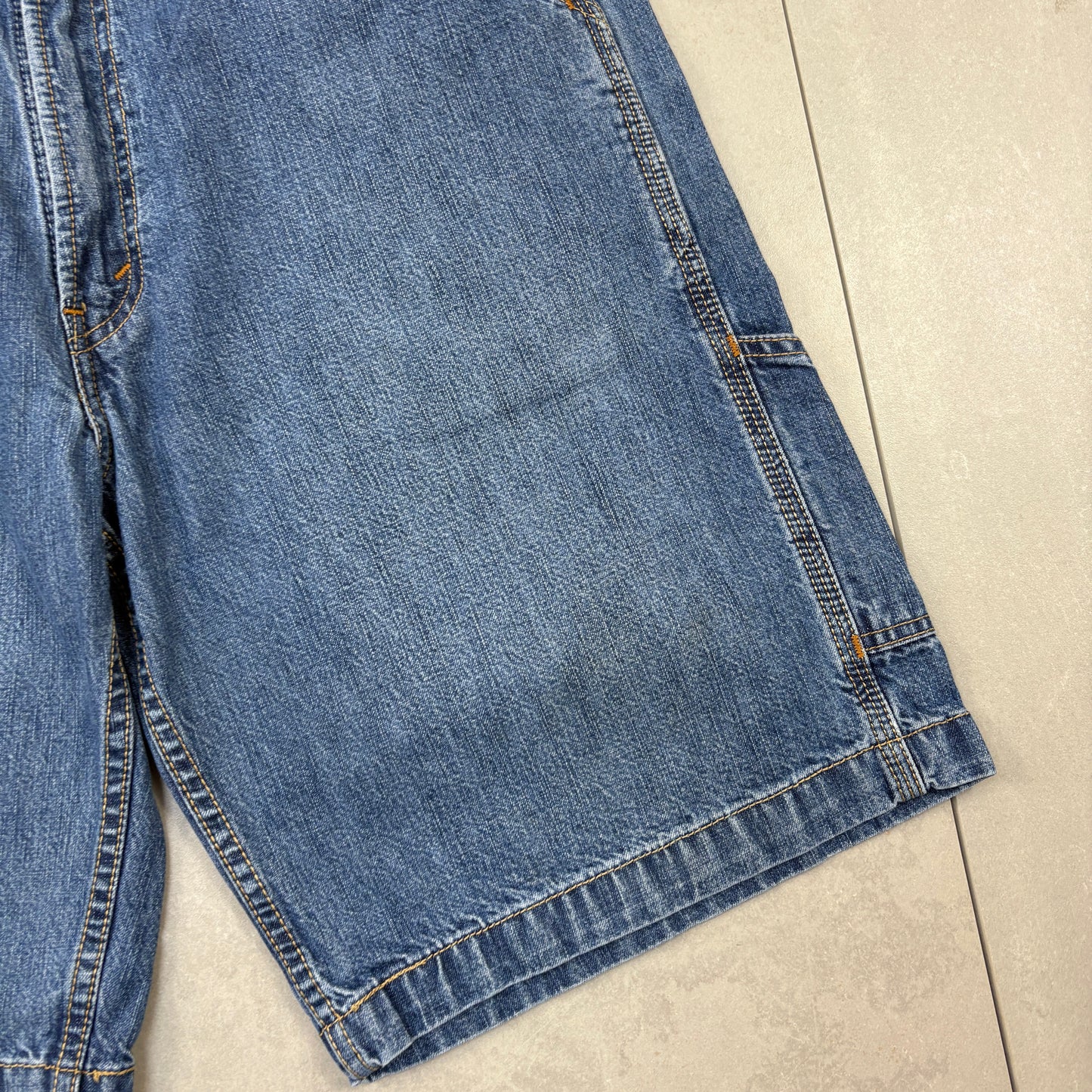 Vintage Levis Carpenter Blue Baggy Denim Shorts - 36