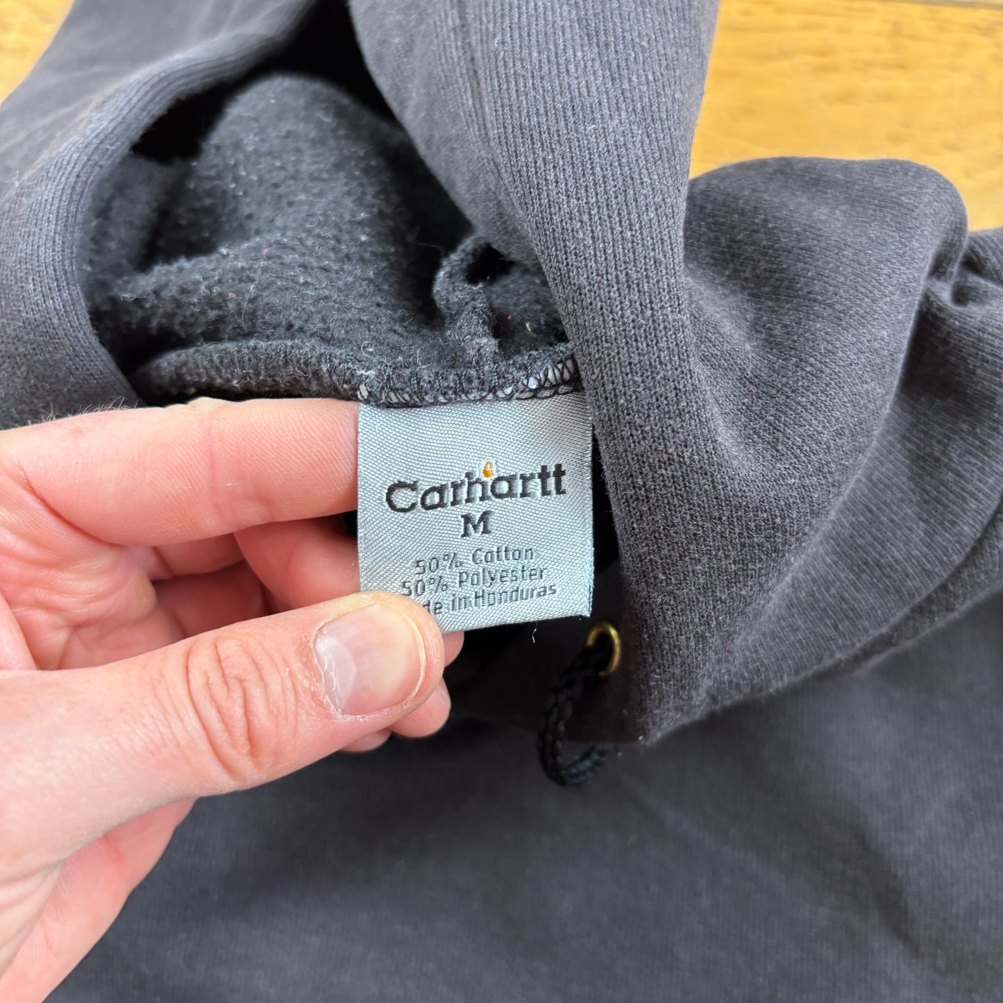 Vintage Carhartt Black Hoodie Sweatshirt - XL