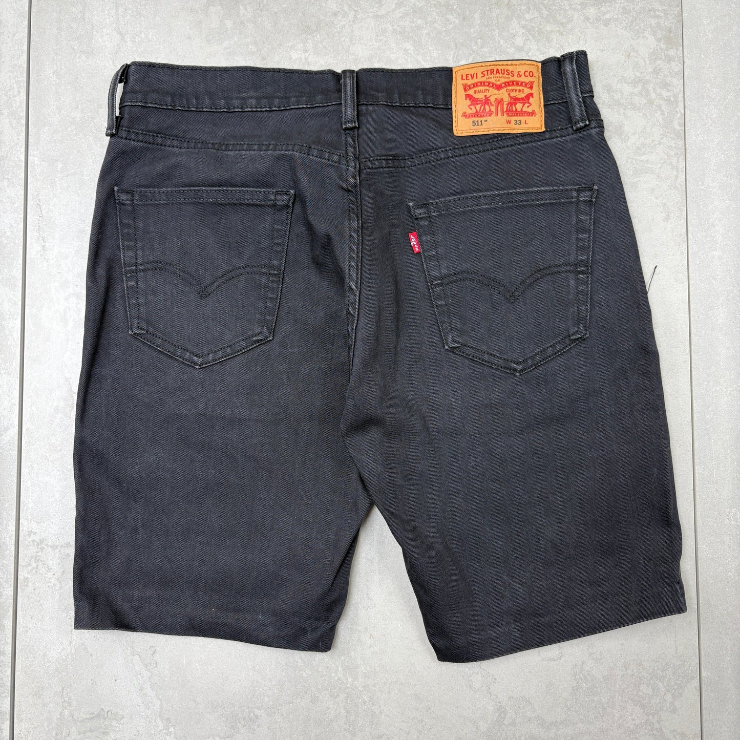 Vintage Levis 511 Black Denim Shorts - 33