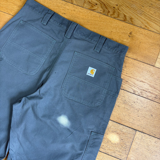 Vintage Carhartt Grey Workwear Baggy Carpenter Shorts - 34