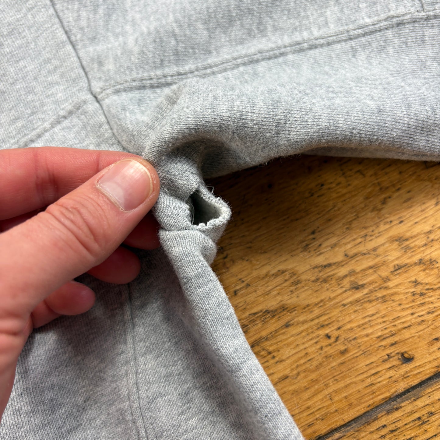 Vintage Crossover Embroidered Grey Hoodie Sweatshirt - M