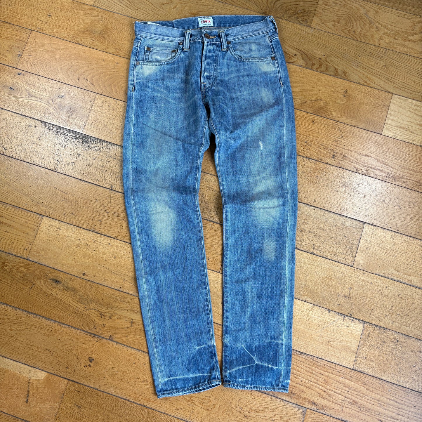 Vintage Edwin Japanese Denim Straight Leg Blue Jeans - 30
