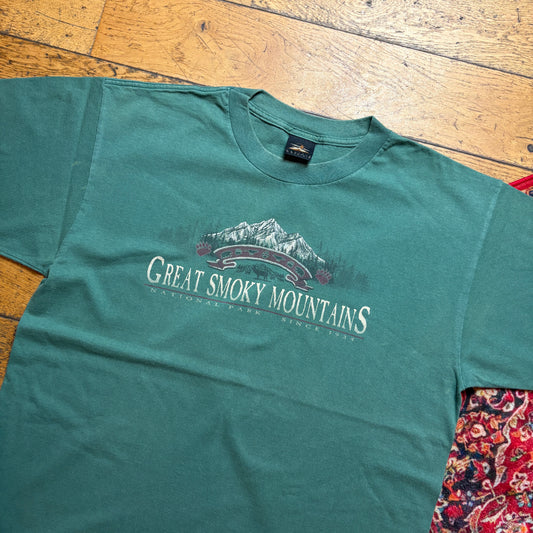 Vintage 90s Green Mountains Single Stitch Graphic T-Shirt - XL