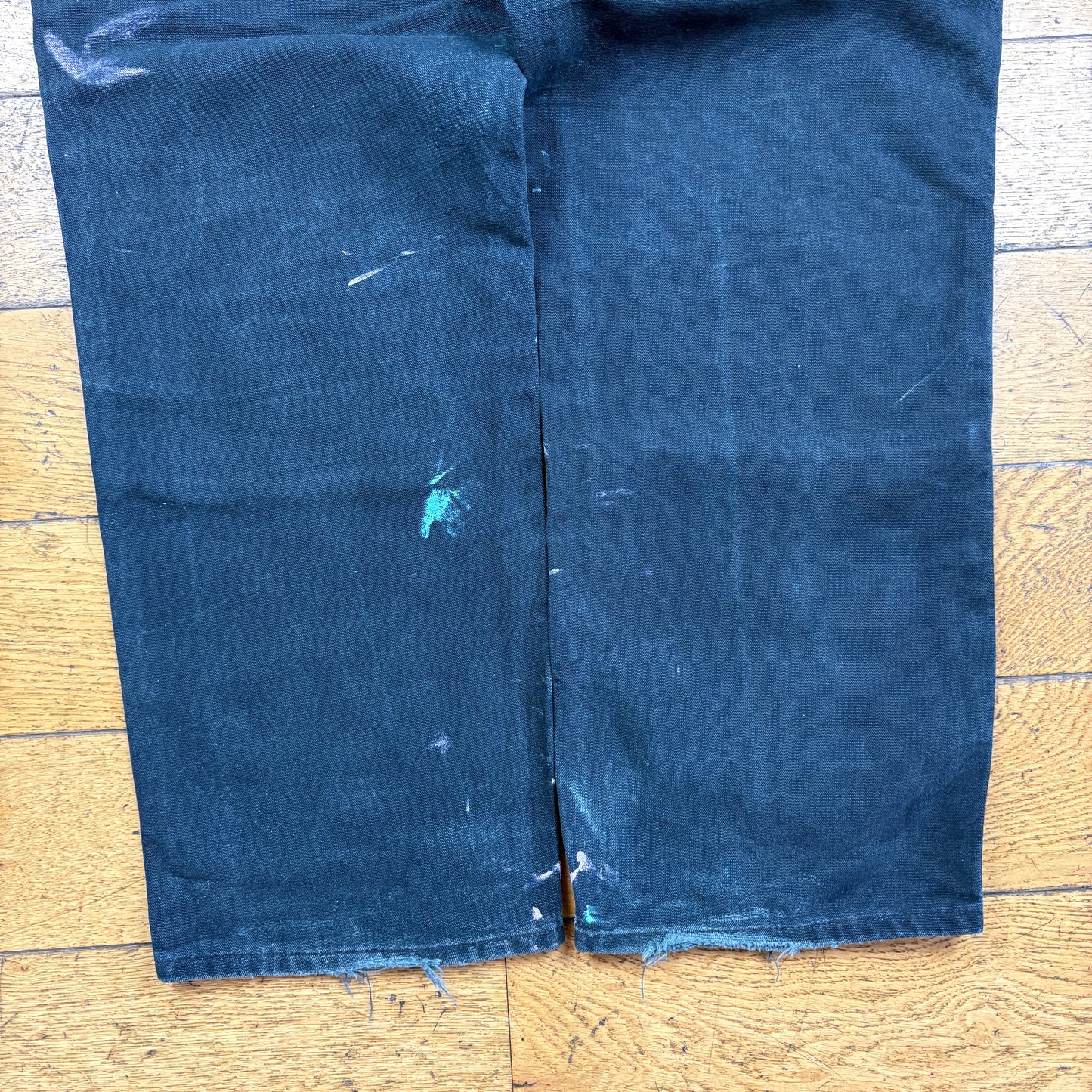 Vintage Carhartt Black Double Knee Workwear Carpenter Baggy Trousers - 36
