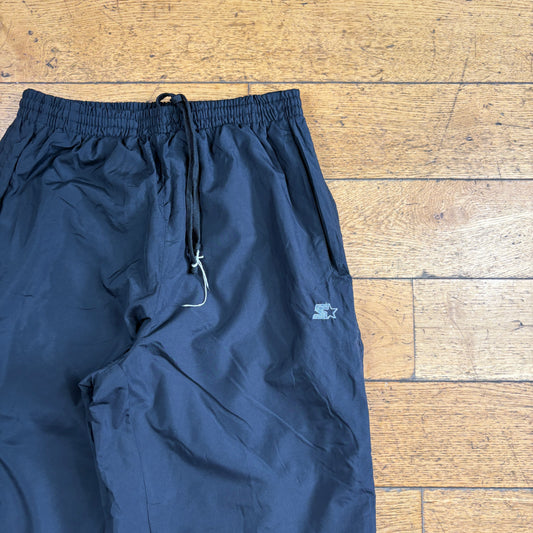 Vintage Black Starter Baggy Tracksuit Sweatpants Track Pants Bottoms - M