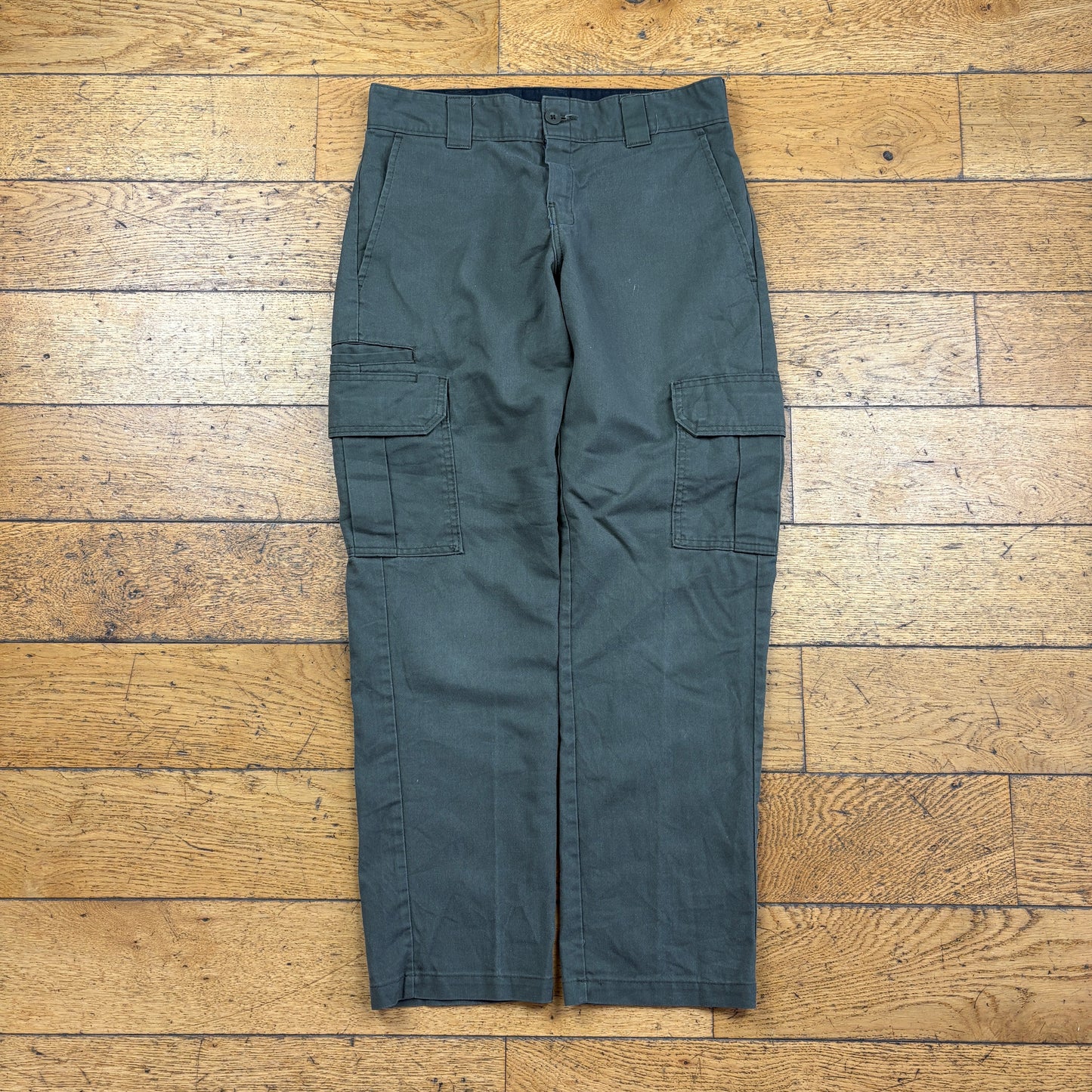 Vintage Dickies 874 Green Cargo Skate Trousers - 30