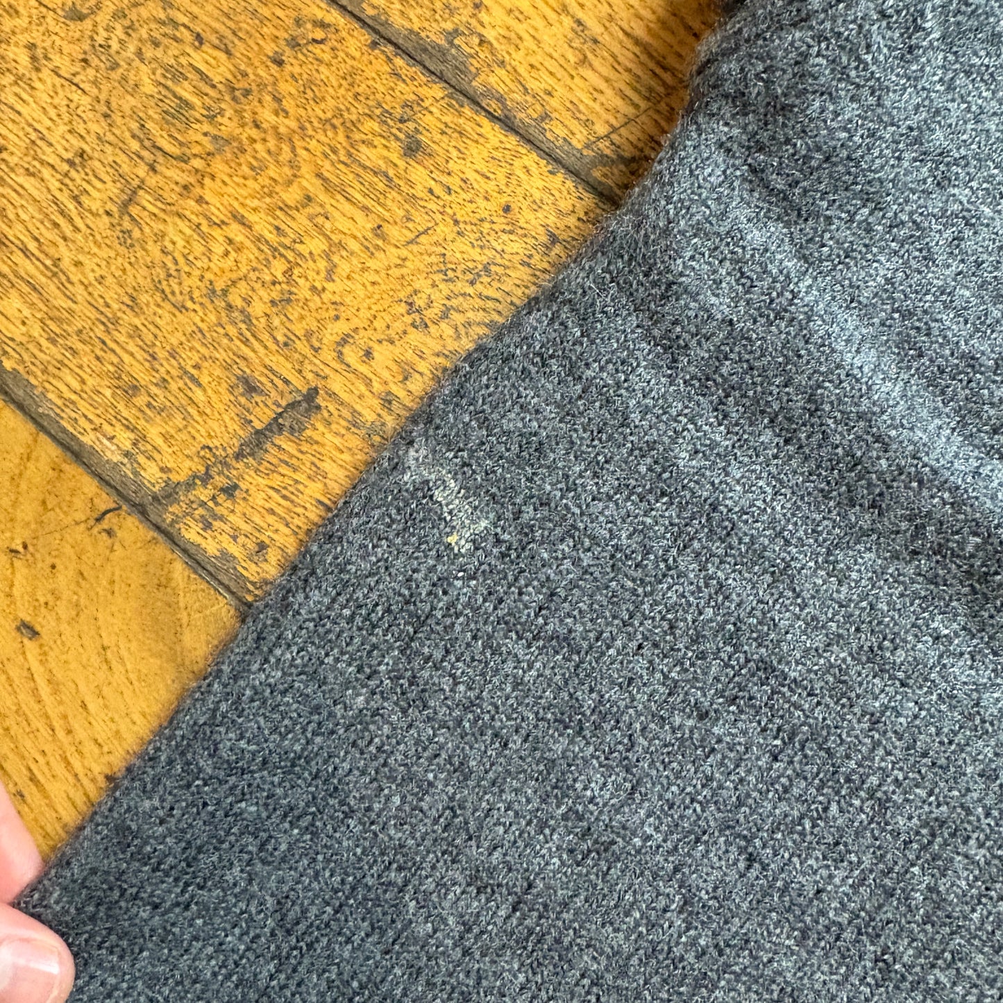 Vintage Timberland Spellout Grey Wool Chunky Knit Jumper - S
