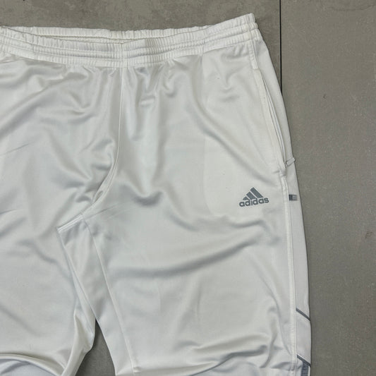 Vintage Adidas White Baggy Tracksuit Sweatpants Track Pants Bottoms - XL