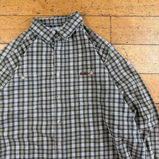 Vintage Carhartt Green Check Workwear Shirt - XXL