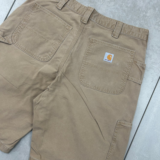 Vintage Carhartt Workwear Baggy Brown Carpenter Shorts - 34