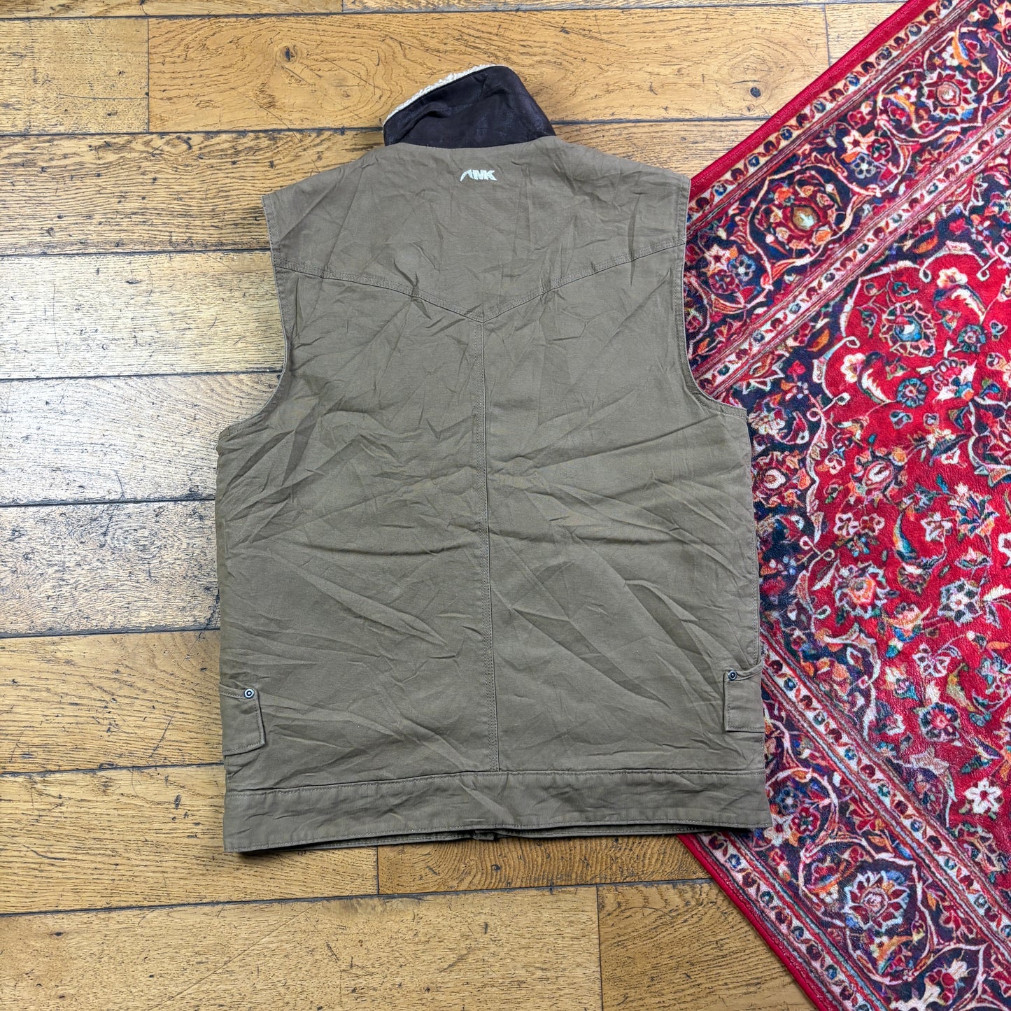 Vintage Brown Gilet Vest Workwear Carhartt Style Jacket - S