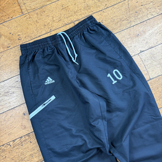 Vintage Adidas Black Baggy Tracksuit Sweatpants Track Pants Bottoms - M